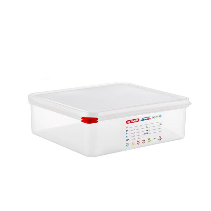 ΑΕΡΟΣΤΕΓΕΣ ΔΟΧΕΙΟ ΤΡΟΦΙΜΩΝ GN 2/3 9lt 354x325x100mm HERMETICOS 03469 - ARAVEN - Image 1