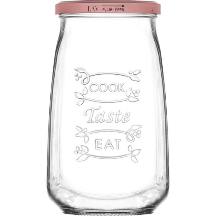 ΒΑΖΟ 1050ml με ΜΕΤΑΛΙΚΟ ΒΙΔΩΤΟ ΚΑΠΑΚΙ TASTY - LAV - Image 1