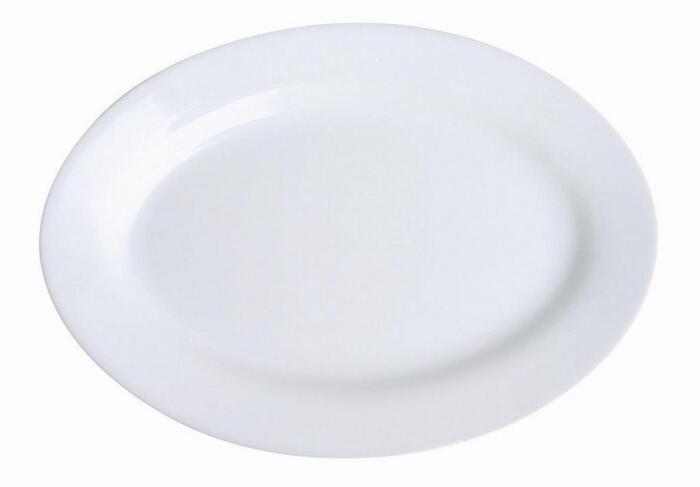 ΡΑΒΙΕΡΑ ΟΒΑΛ 24.5x17.5cm ΛΕΥΚΗ HORECA/ACCES. - ORIANA FERELLI® - Image 1