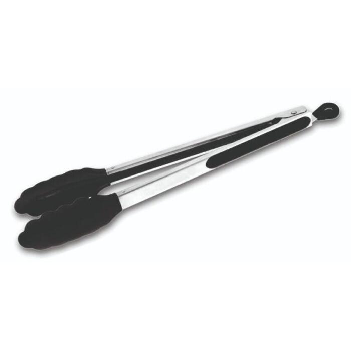 ΛΑΒΙΔΑ ΚΟΥΚΟΥΝΑΡΑ INOX 18CM ΜΕ ΑΚΡΑ ΣΙΛΙΚΟΝΗΣ ΚΑΙ ΑΣΦΑΛΕΙΑ ΜΑΥΡΗ CUTLERY PRO - Image 1