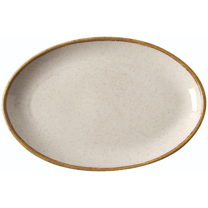 ΠΙΑΤΕΛΑ ΟΒΑΛ IVORY 26Χ16 CM - Image 1