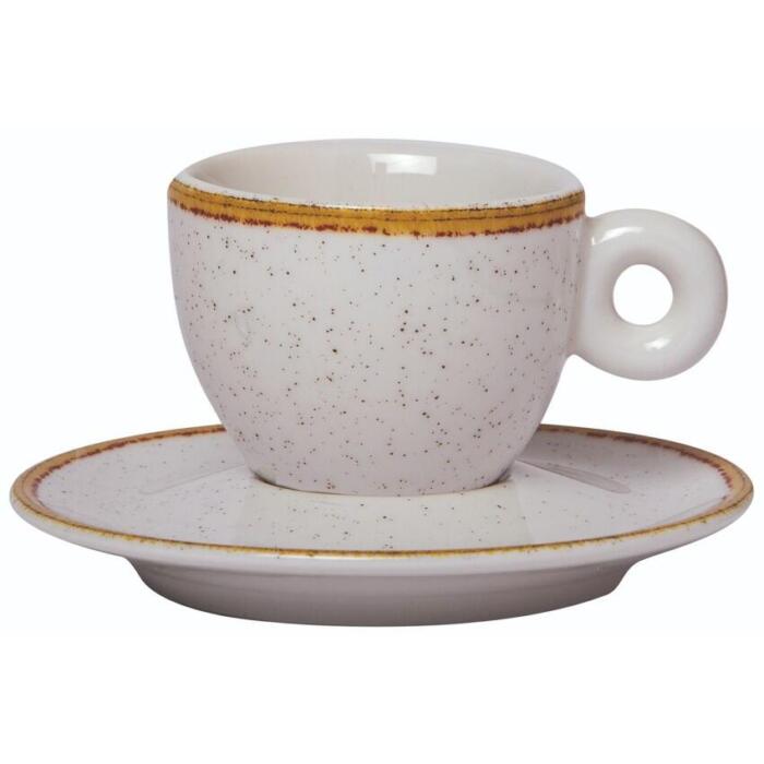 ΦΛΥΤΖΑΝΙ ΕΣΠΡΕΣΟ ΣΕΤ IVORY 70 ML ΜΕ ΠΙΑΤΑΚΙ 12 CM - Image 1