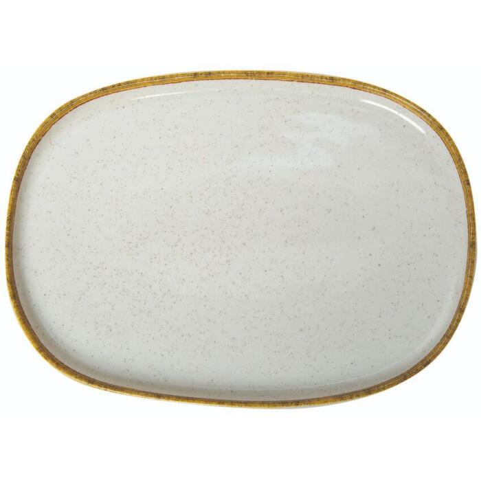 ΠΙΑΤΕΛΑ ΕΠΙΠΕΔΗ ΟΒΑΛ IVORY 26 x 18 CM - Image 1