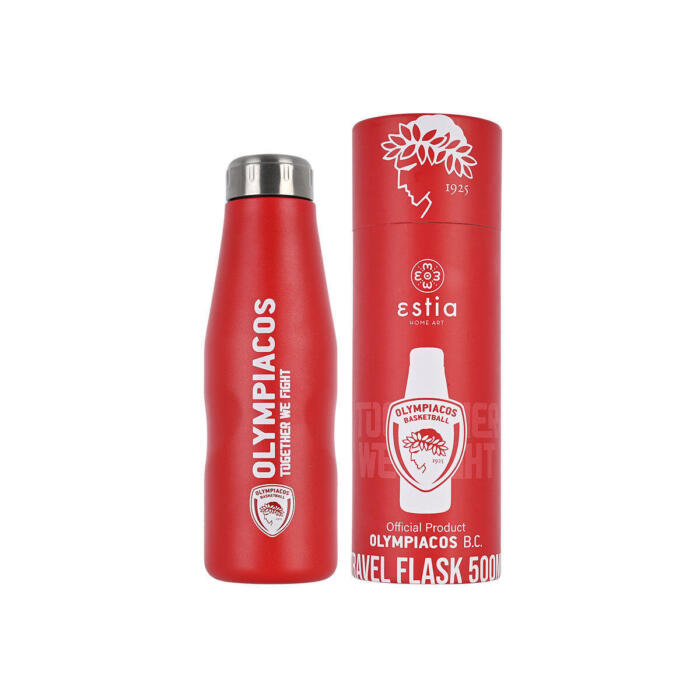 ESTIA ΘΕΡΜΟΣ TRAVEL FLASK OLYMPIACOS BC EDITION 500ml - Image 1