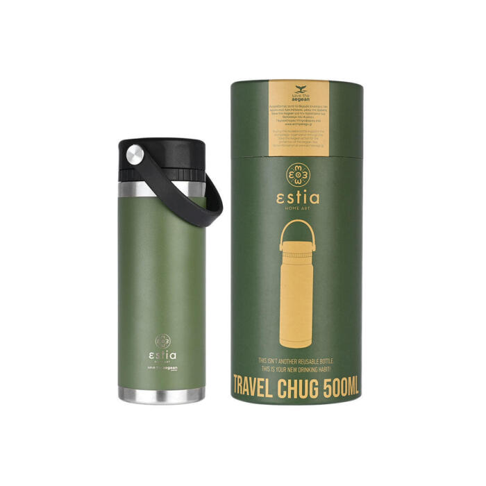 ESTIA ΘΕΡΜΟΣ TRAVEL CHUG SAVE THE AEGEAN 500ml - FOREST SPIRIT - Image 1