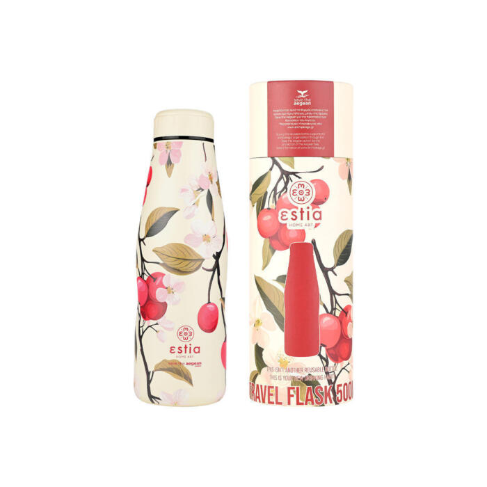 ESTIA ΘΕΡΜΟΣ TRAVEL FLASK SAVE THE AEGEAN 500ml - SAKURA WHISPER - Image 1